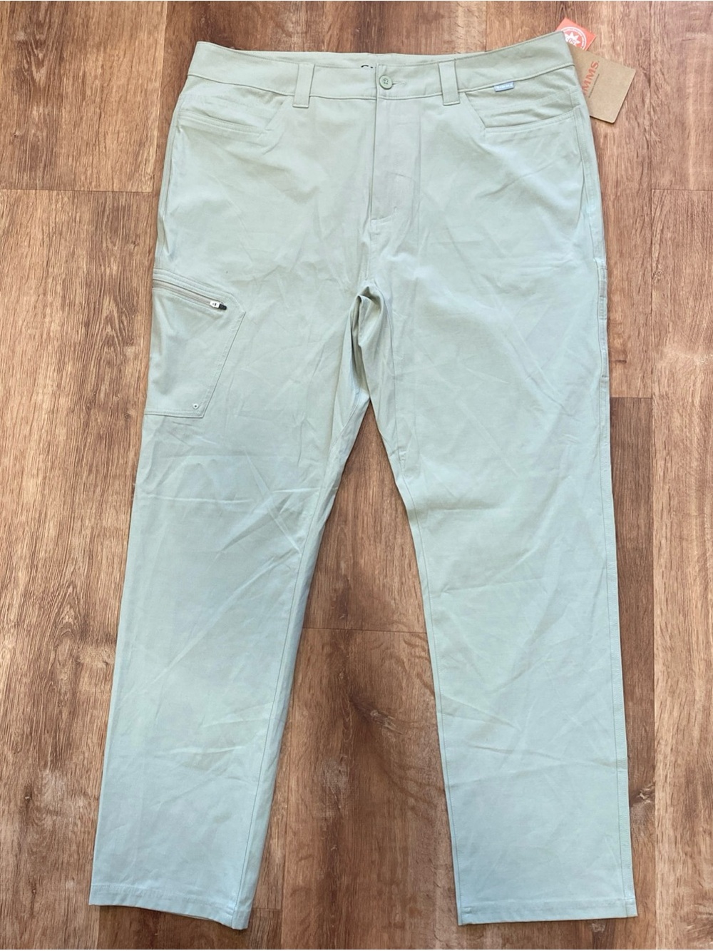 Simms Challenger Pants Mens Khaki UPF 50+ Classic Fit Stretch Outdoor Hiking